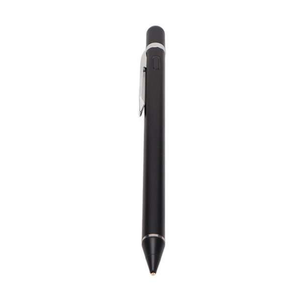 Stylus Pen Kobber Spids Aktiv Kapacitiv Fin Spids Touch Screen Digital Blyant med Klips til Tablet Sort