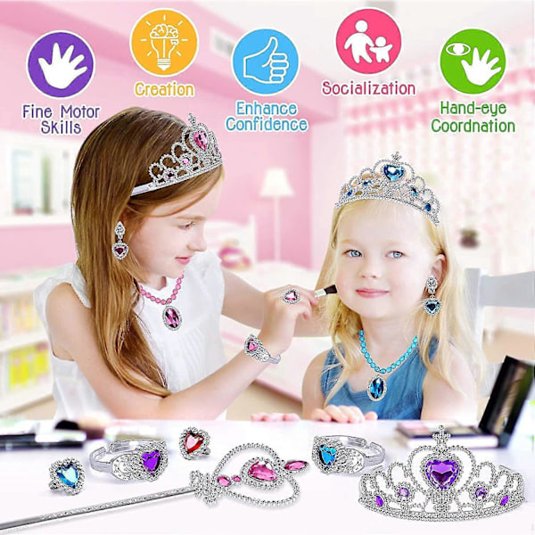 Prinsessklänning Utklädningsaccessoarer 9 Delar Prinsessmycken Leksaker Flickleksaker