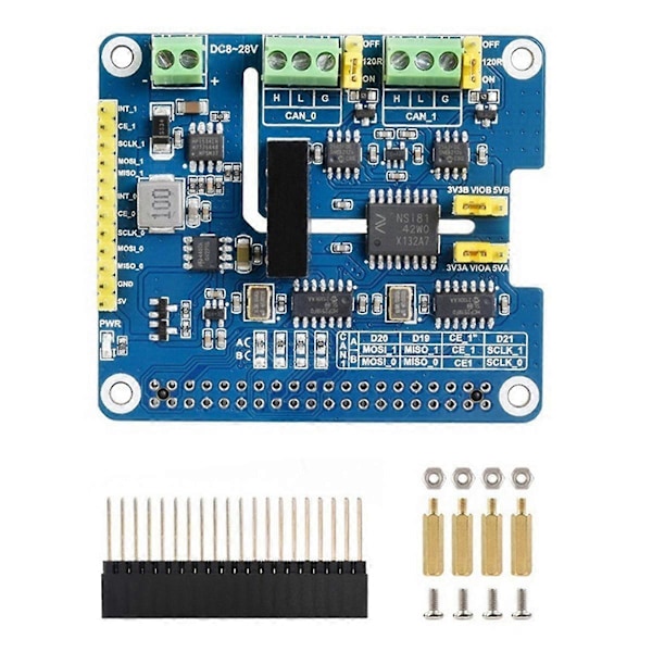 2-kanals isolerad CAN FD Expansion HAT
