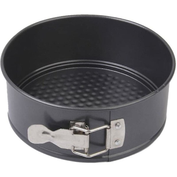 Non-stick Springformform, Läcksäker Platt Botten Kakform, för 1/2 Receptportion, Rund, Läcksäker, Non-stick Belagd Form - Svart, 18cm Diameter