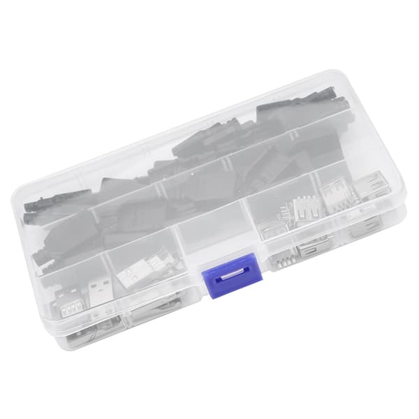20 stk/sett Type A 2.0USB-kontakt 4-pinners pluggadapter med svart plastskall