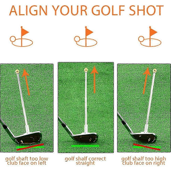 Golf Alignment Sticks, Magnetisk Golfkølle Alignment Stick Træningshjælpemidler Del Hjælp Visualiser Golf Gif