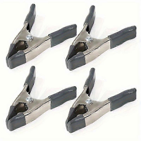 2-pack Kraftiga Metallfjäderklämmor - Mångsidiga A-linjeklämmor för Säkert Bakgrundstyg, Vaxduk & Bröllopsklänningshållning - Hållbara Snickarverktyg för Studio