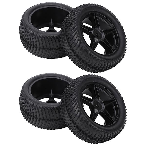 4 stk./sett Universal Dekk Dekk Tilbehør Modifikasjon Erstatning 85mm for 1/10 RC Bil Svart