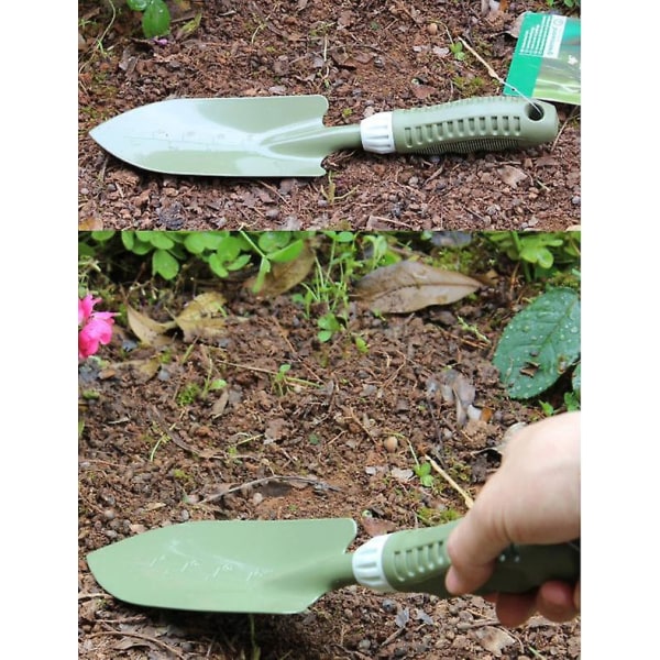 12,2-tommers anti-krøll sparkel i karbonstål med ergonomisk PVC-håndtak - Rustbestandig håndlaget hageverktøy for planting og transplantasjon