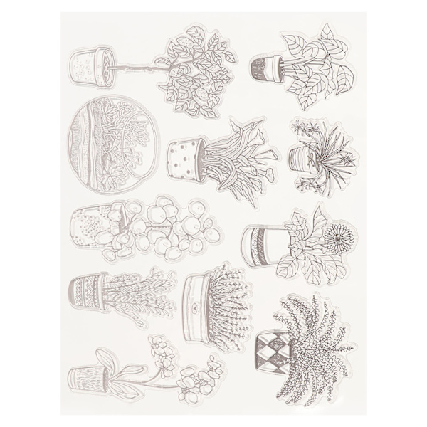 Klar silikonforsegling utsøkt pregemal for papir kortfremstilling dekorasjon DIY scrapbooking vase
