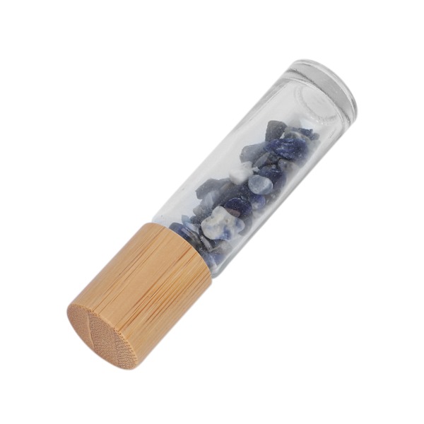 Eteriska oljeflaskor med naturstenar 10 ml parfymprov Roller Balls Eterisk oljeflaska