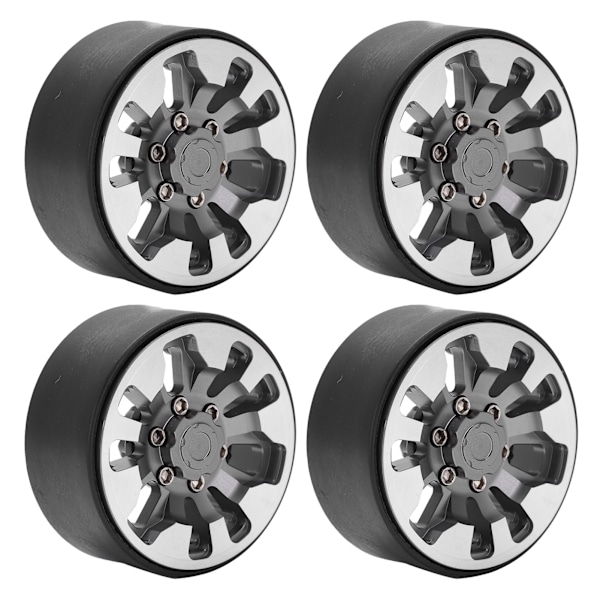 57mm 9 hull aluminiumlegering Beadlock hjulnav med muttere for RC Crawler bilerTitanium