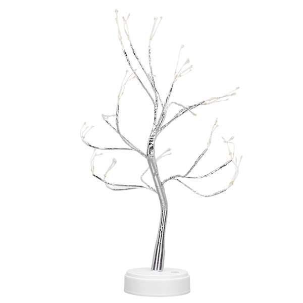 LED Kobbertrådslys Dekorativ Kunstig Gren Lys Touch Skifte Natlys Grene Dekoration Sølv108L Varm Lys