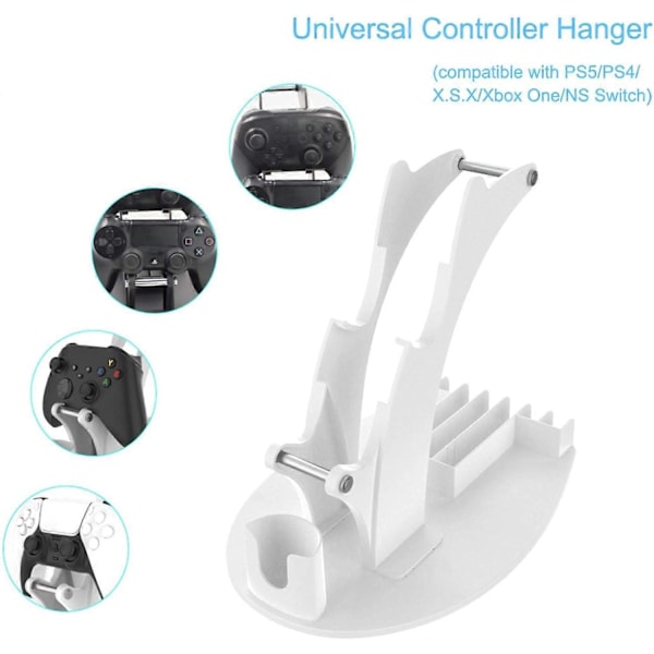 til PS5 Spilopbevaringsorganisator - Spildisk og Controller Opbevaring Øretelefonholder Universal Controller Holder Multifunktionel Holder
