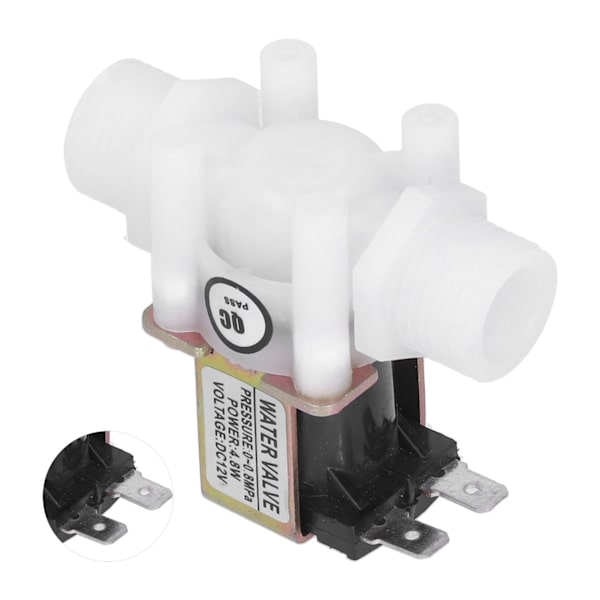G1/2 Elektrisk magnetventil Dricksvatteninloppsregulator Normalt stängd DC12V