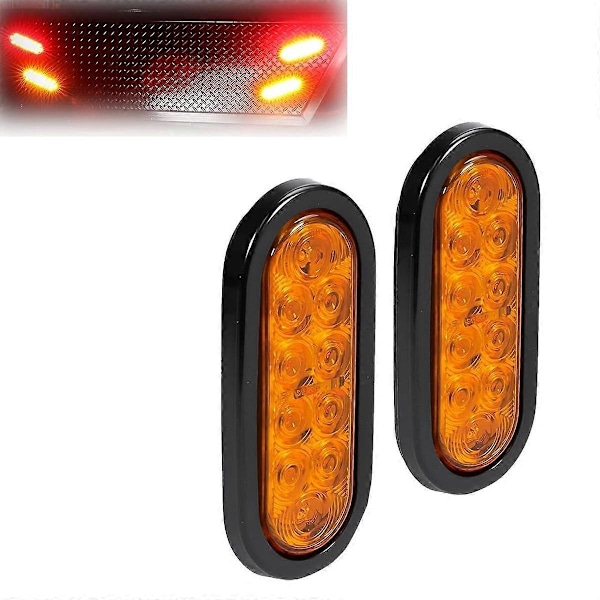 Auton soikea 10LED-polttimon jarruvalo keltainen