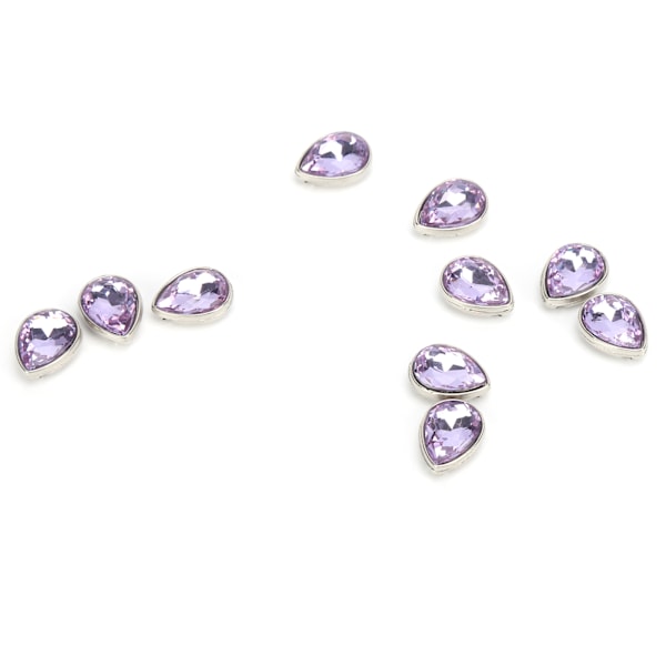 10 st Rhinestones Patchbara Snygga Ljusa Kantade Klo Rhinestone för DIY Handgjord Dekoration Ljus Lila