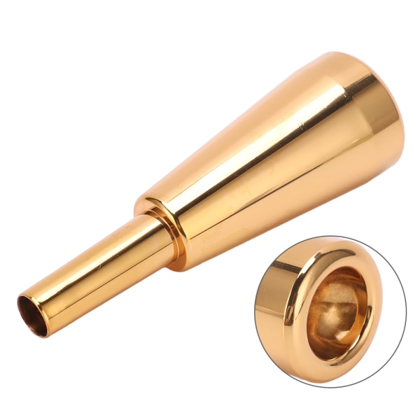 Trumpet Munstycke 3C Metall Material Långvarig lyster Tjockare Tyngre Utbytbart munstycke Instrument Del Guld