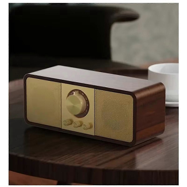 Kannettava Retro FM Radio Puinen Radiovastaanotin Langaton Hi-Fi A