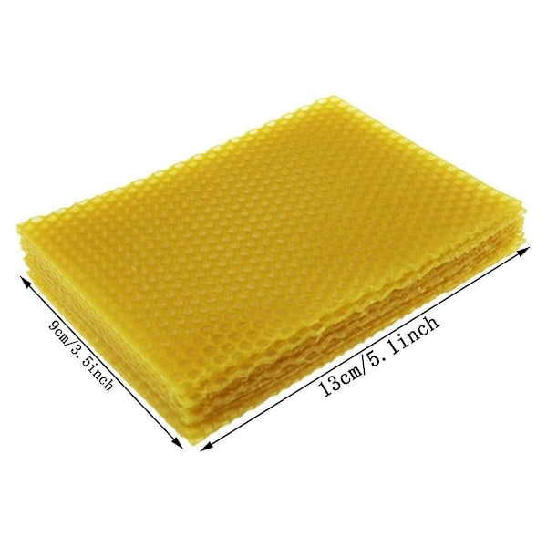Mehiläisvahalevyt Luonnolliset mehiläisvahalevyt Mehiläisvaha Hunajakennolevyt Vaha yhteensopiva mehiläistarvikkeiden kanssa (13.3 X 9cm) 10KPL-B5