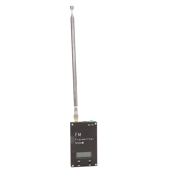 2000M FM-sender Profesjonell Langdistanse 76‑108Mhz 0.5W 500mW Stereo Sendermodul med Digital LCD-skjerm