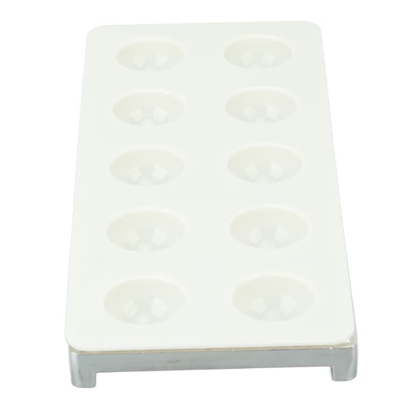 Ravioli Maker Press 10 hål Järn ABS Hållbar Fyrkantig Ravioli Maker för Hem Dumpling Making Silver