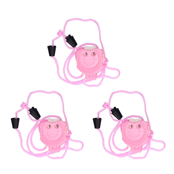 3 st Sticksömsräknare Liten bärbar mini Förbättra stickningseffektiviteten Söta rosa stygnräknare för hushåll