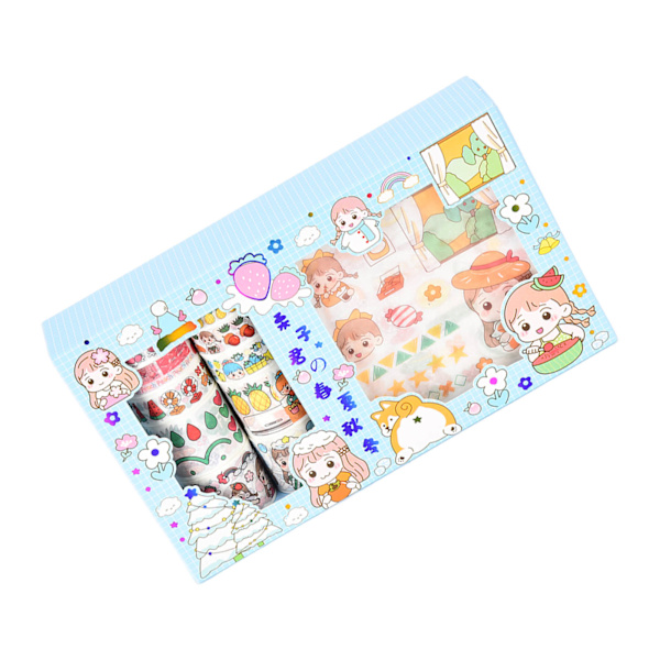 Washi-tejp DIY-dekoration Klistra in upprepade gånger Lämna inga märken Ingen skärning Washi-tejpuppsättning83197 Vår sommar höst vinter