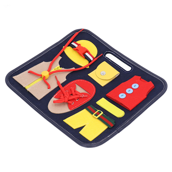 Montessori Busy Board - Trygg filtmateriale - Fargegjennkjenning - Hånd-øye-koordinasjon - Sensorisk tavle for barn over 3 år