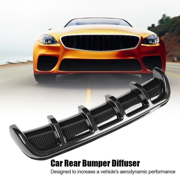 Sort Universal Bil Bagkofanger Hajfinne Spoiler Diffuser (Kulfiber)