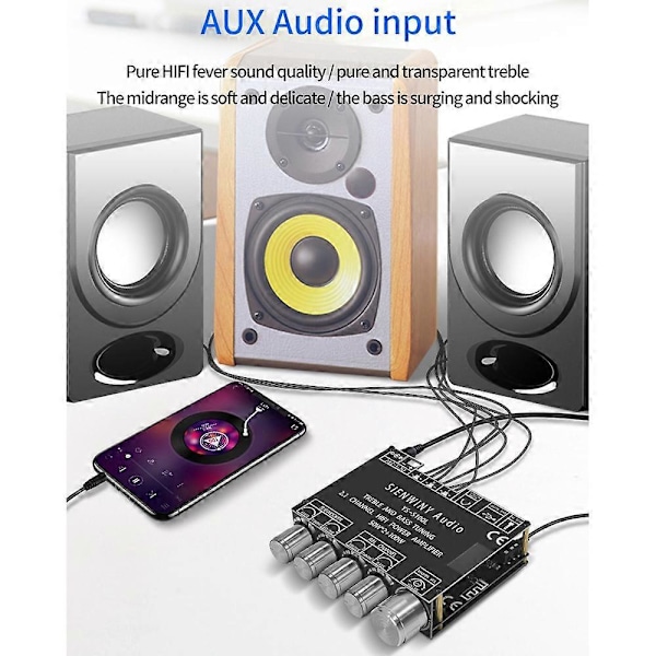 -S100L 2.1 Kanal Bluetooth Lydforstærker Board Modul 50X2+100W