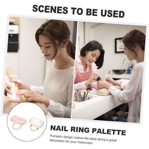 Mini Marmor Nagellack Palett - Rosa, 3x3cm, 2st