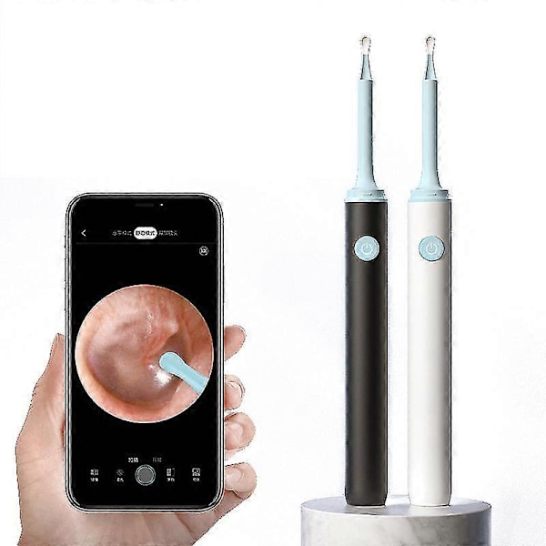 5mp Langaton Älykäs Mini Kamera Wifi Visuaalinen Korvavahan Puhdistuslusikka Endoskooppi Otoskooppi Korvavahan Poistotyökalu Androidille Ja Iphonelle -DGJR Musta