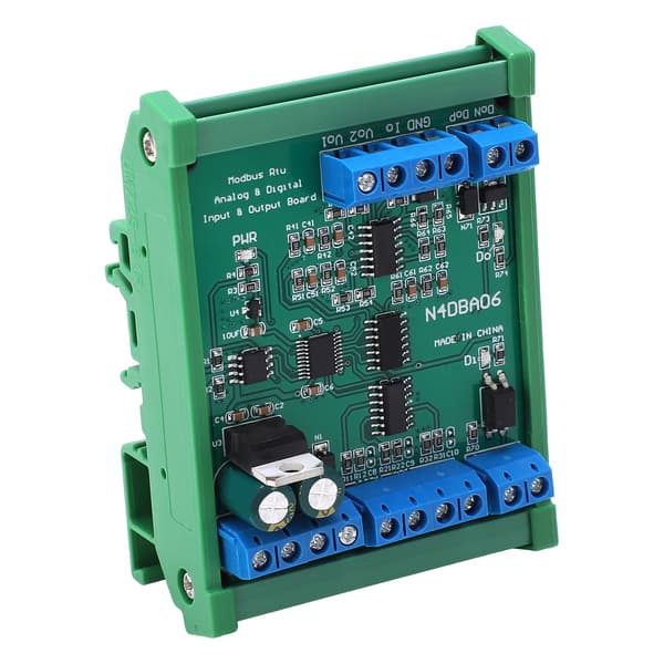 Analog Digital Input Output Modul med Kabinet 8-Kanal RS485 DC12V N4DBA06 14-34MA