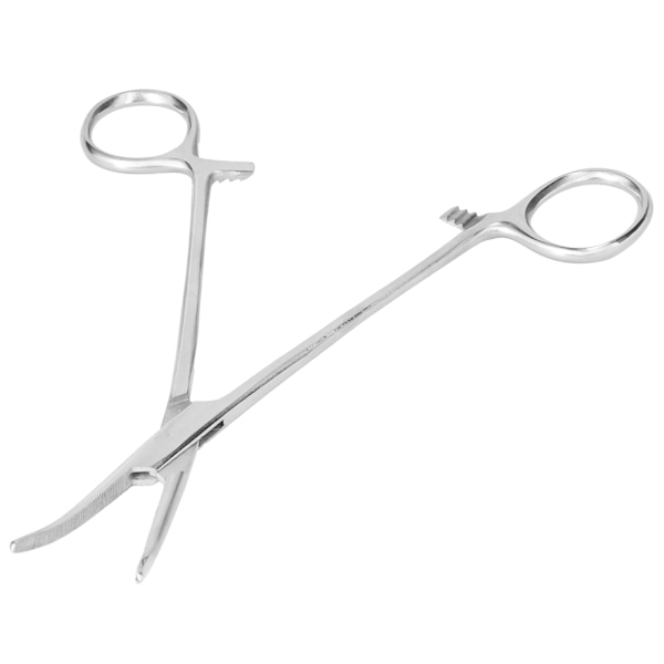 Kirurgiska hemostatiska pincetter i rostfritt stål, pincett för husdjurshår, veterinärpincett med böjd spets