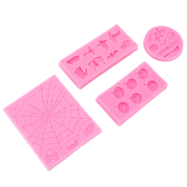 Halloween Silikonform Nonstick Design Holdbar Fleksibel Høj Temperatur Modstand Nem Halloween Fondantforme