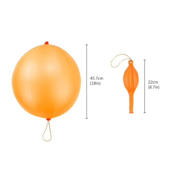Stærke 18-tommer Punch Balloner - 30 Pak, Assorterede Farver, Perfekt til Indendørs & Udendørs Sjov, Fester og Begivenheder