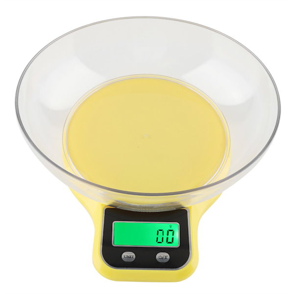 WH-B21LW Kitchen Food Scale Digital Cooking Multifunction Weight Scale with Bowl (Yellow)