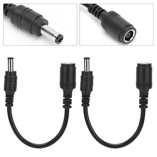 2 stk DC strømoplader adapter konverter 7,4x5,0 mm hun til 5,5x2,5 mm han til HP bærbar computer