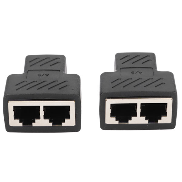 2 stk RJ45 Ethernet-splittere 1 til 2-veis Ethernet-svitsjer for ruter TV-boks Videokamera datamaskin