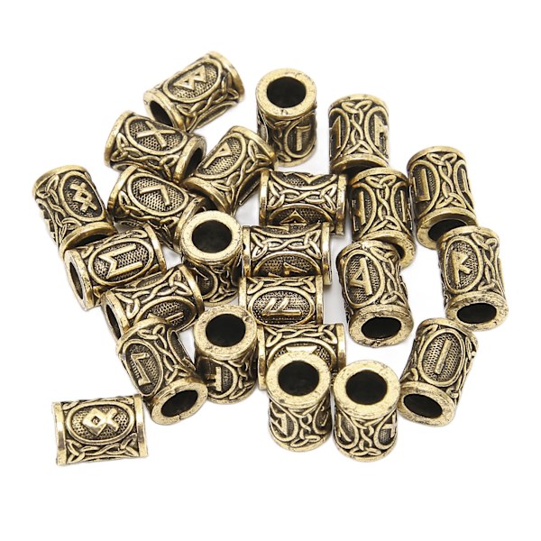 24st Viking Beard Pärlor Brons 24 Designs DIY Zinklegering Material Hårdekoration