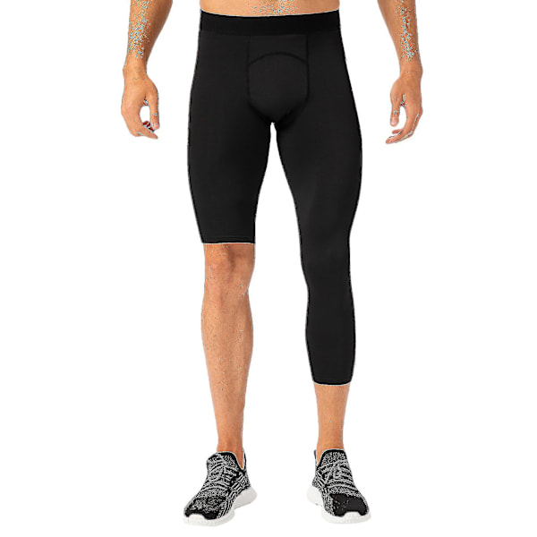 Breathable Black Basketball Legging for Men Fitness Training (Single Leg) - 2XL