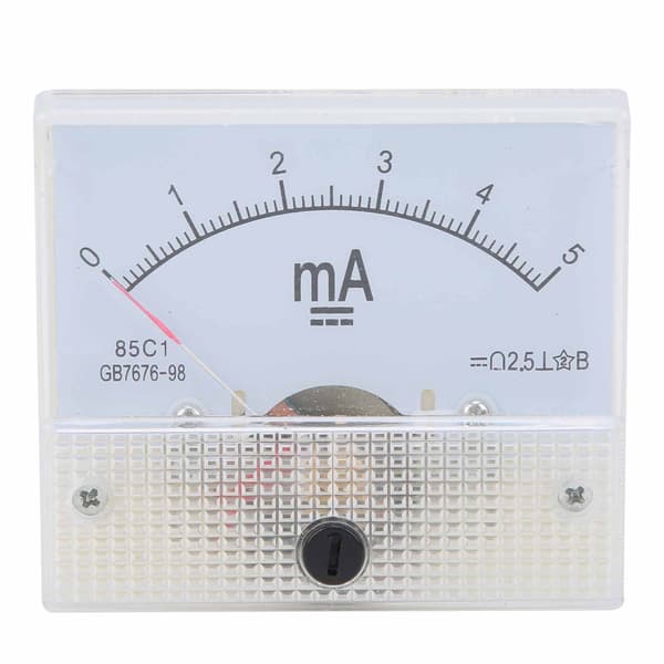 DC 0-5MA Pekarström Panelmätare Mätinstrument Amperemeter Testare Mätare