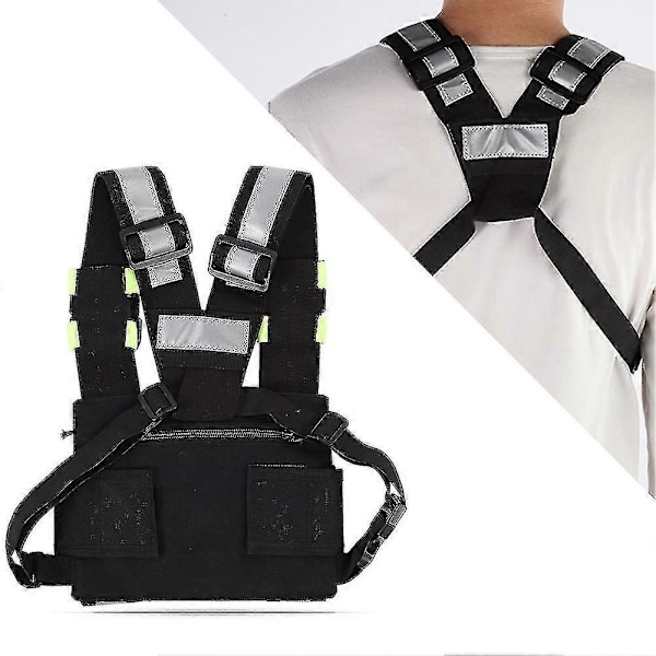 TYT Radio Taktisk Sele Reflex Front Pack Bröstväska Ficka för Walkie Talkie - Gul Zekai