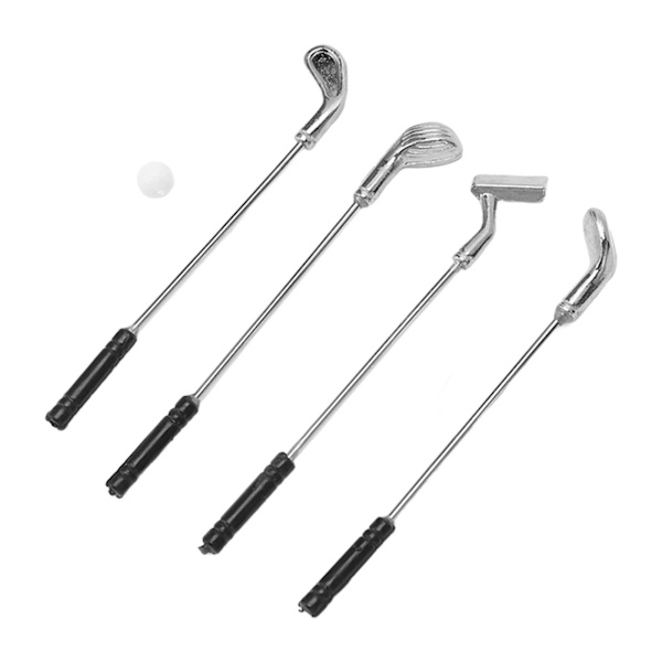 5 st dockhusklubbor 1:12 plastlegering hållbar utsökt min storlek minigolfklubbor för 1:12 dockhus DIY