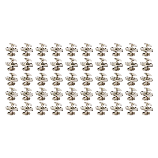 50 sæt magnetisk knaplås Snaps 18x2mm tynd høj hårdhed legeret magnetiske fastgørelsesmidler Pung hardware til tøj Sølv