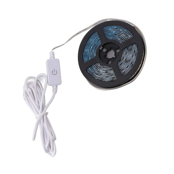 USB 5V LED-stripebelysning Berøringskontroll Dimmerbar Vanntett Fleksibel Kuttbar LED-stripe for Gang Kald Hvit 3 Meter