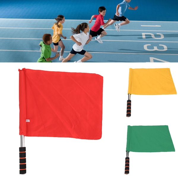 Konkurrencedommer Signal Flag Performance Sports Order Håndflag Flagstang i rustfrit stål