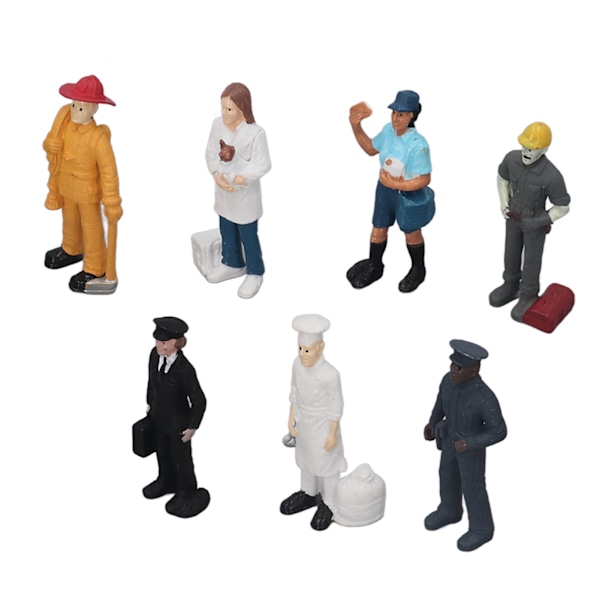 7 stk. simulering karakter blød plast model rollespil figur miniature legetøj til børn over 3 år