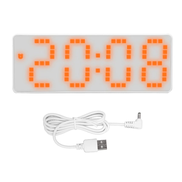 Digital väckarklocka 3 nivåer Ljusstyrka Orange Antal Desktop LED elektronisk klocka med Temp Display för kontor i sovrummet