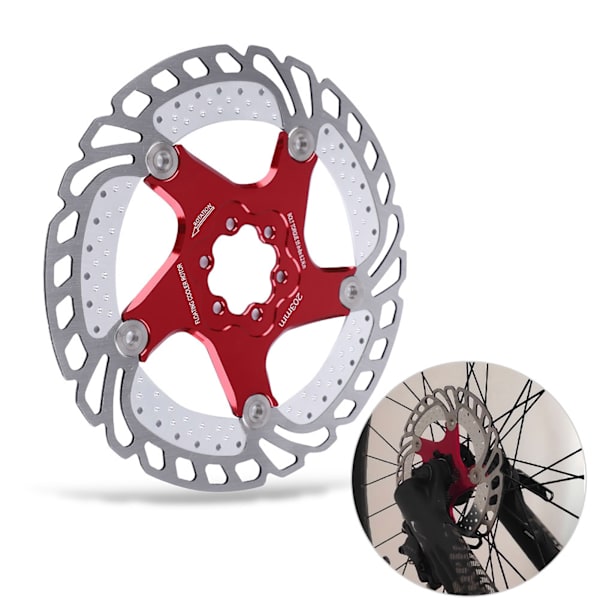 Rostfritt stål Cykel Cykel Skivbroms Kylning Flytande Rotor (203mm)