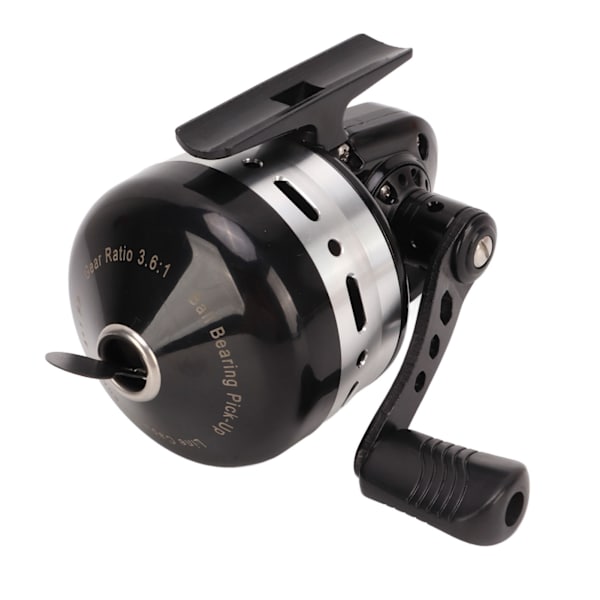 Fiske Spinnereel i Rustfrit Stål Metal Sort 3.6:1 Gear Ratio Baitcasting Fiskehjul til Ferskvand Saltvand