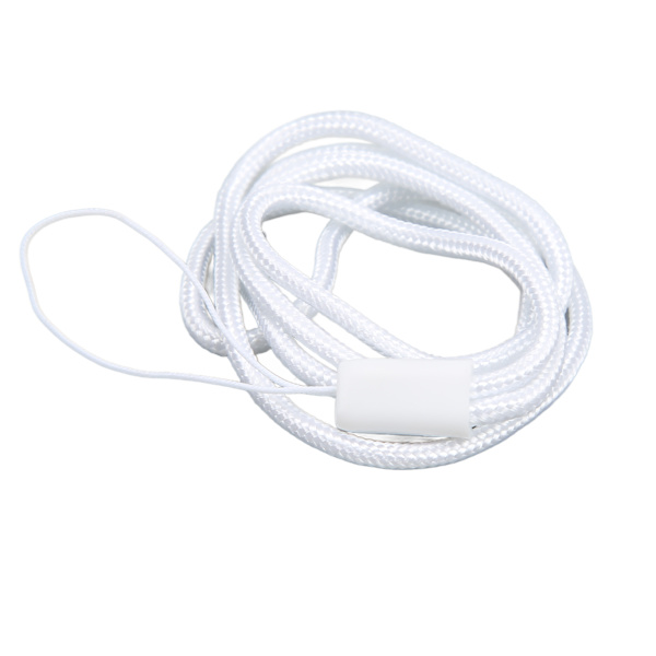 Praktisk nylon mobillina - 3,0 mm, rund, vit (40 cm)