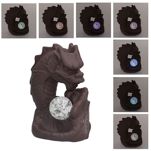 Røg Vandfald Tilbageflow Røgelse Brænder Keramisk Røgelse Holder Drage Aroma Brænder Hjem Dekoration Ornament
